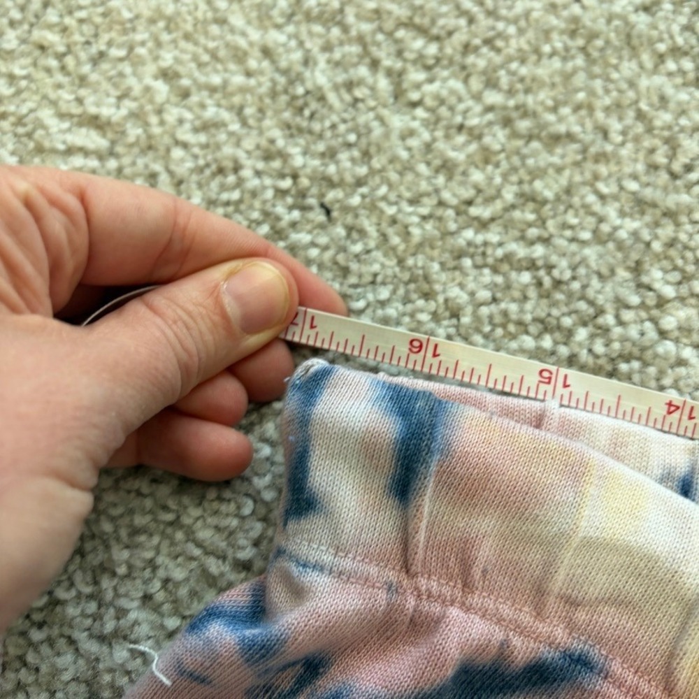 Free People Tie-Dye Track Pants in Navy, Pink, Yellow - Picture 10 of 12